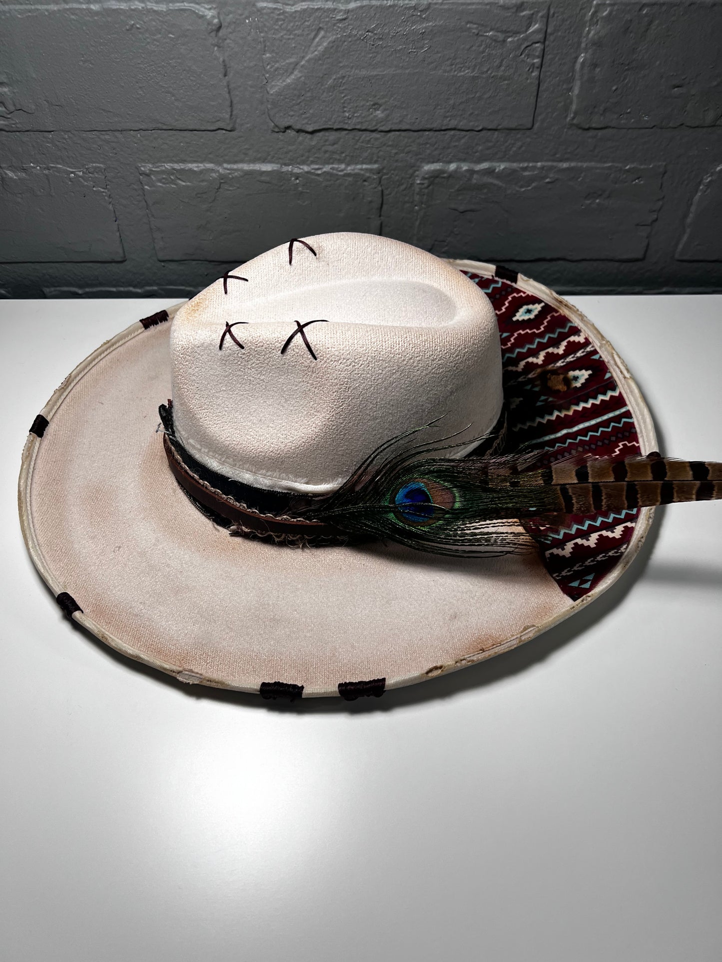 vintage inspired western and flowers hat