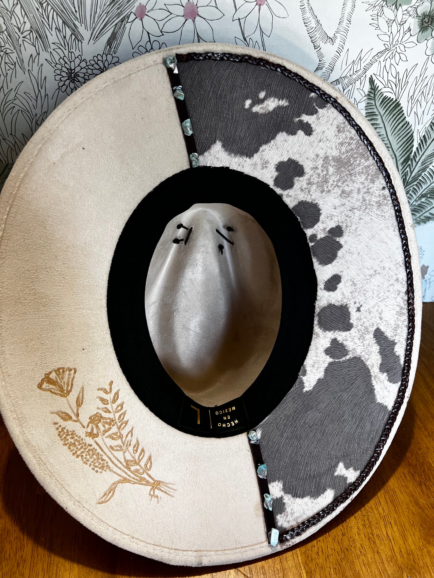 western cow print cowboy hat