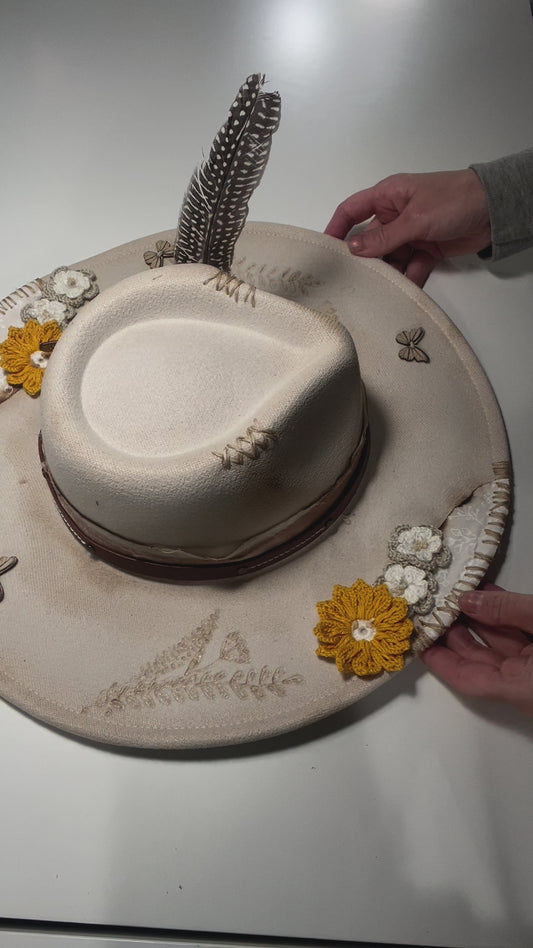 wildflowers wide brim hat